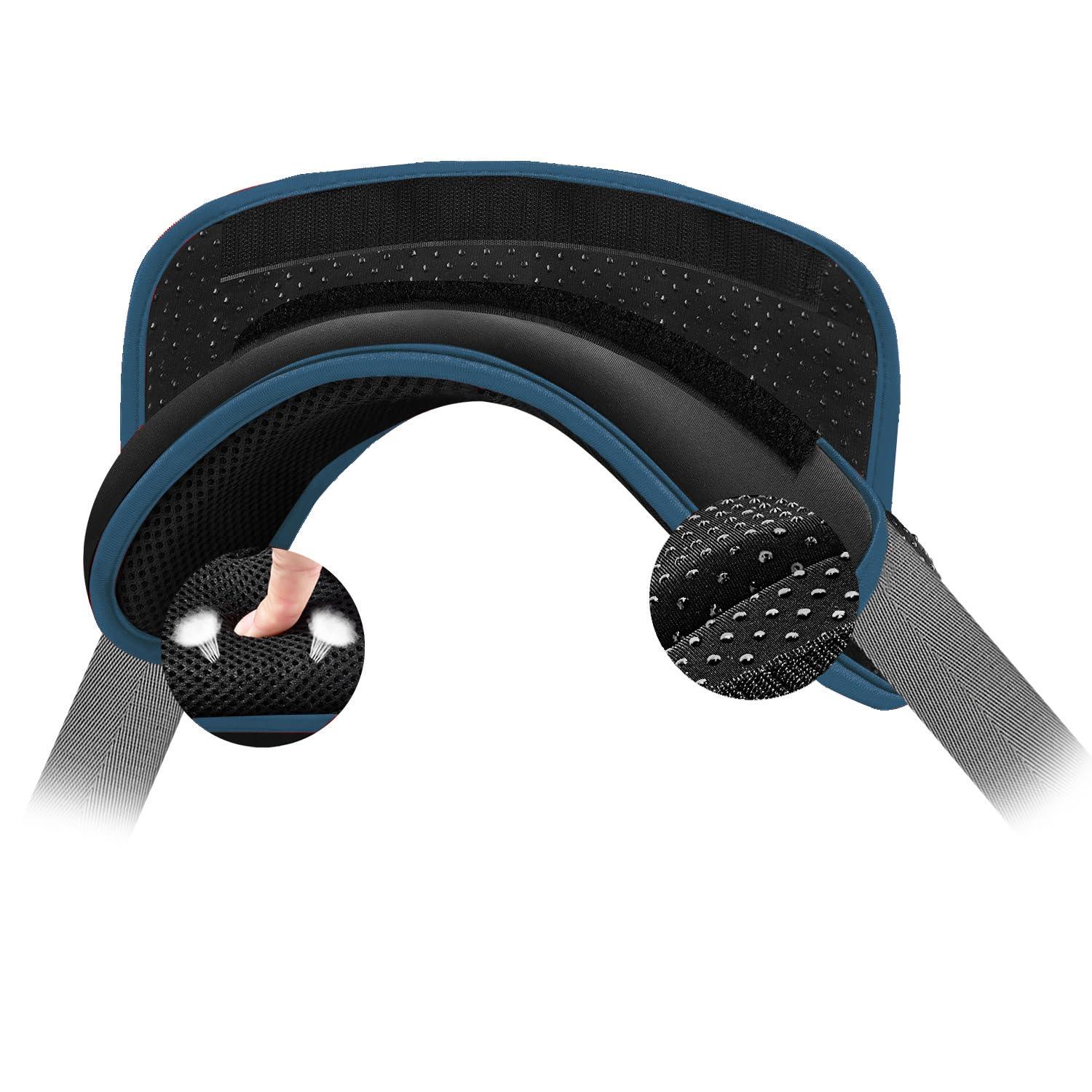 ZINZ Universal Shoulder Pad with Ultra Thick Cushion,Black-Blue Edge