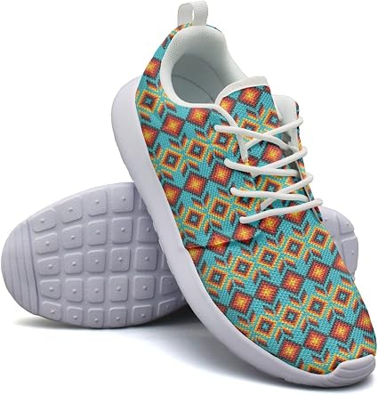 Amazon.com: Kdteq - Zapatillas de running para mujer, diseño de huichol,  color geométrico : Ropa, Zapatos y Joyería