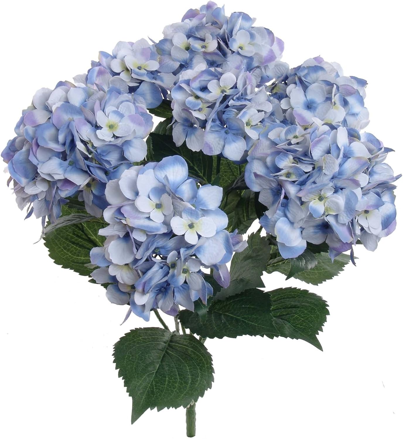 Larksilk Designer Blue Hydrangea Silk Flowers, UV Resistant