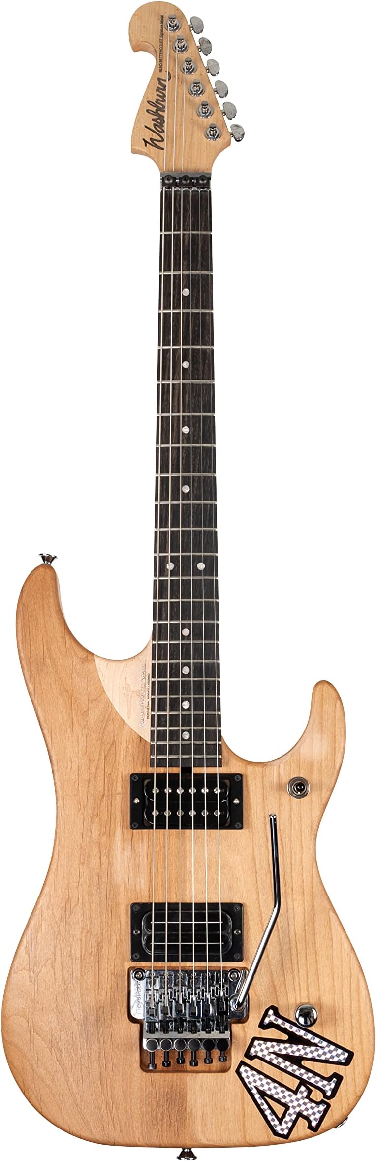 Washburn 6 String Solid-Body Electric Guitar, Natural Distressed (N4VINTAGE-D)