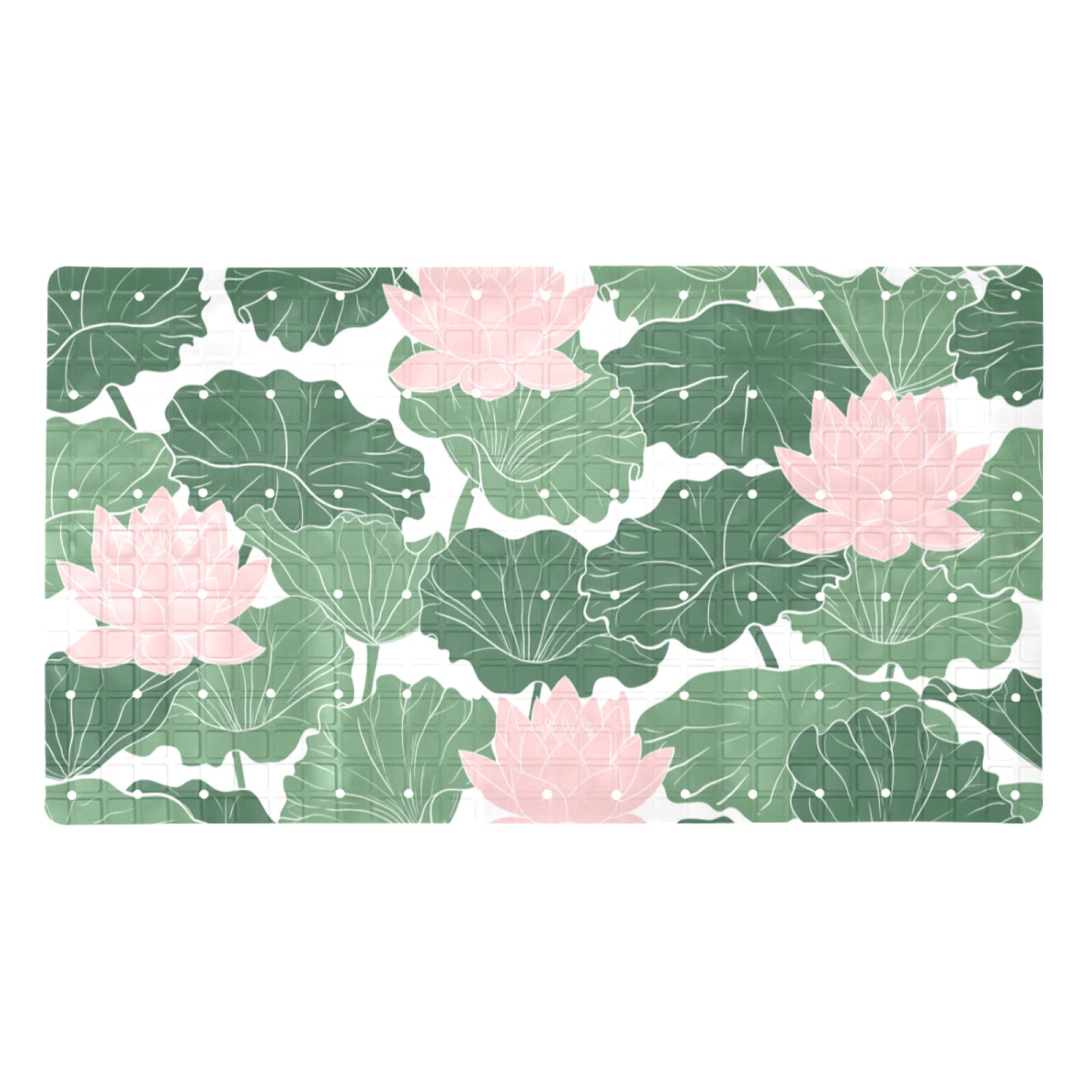 Tapis de bain antidérapant antibactérien sans latex pour douche et baignoire