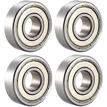 TOP-VIGOR 4Pcs 6000ZZ Deep Groove Ball Bearings - Z1 10mm x 26mm x 8mm | Double Sealed Industrial Bearings, Chrome Steel Skateboard Bearings for Cars Trucks, Electrical Instrument Equipment