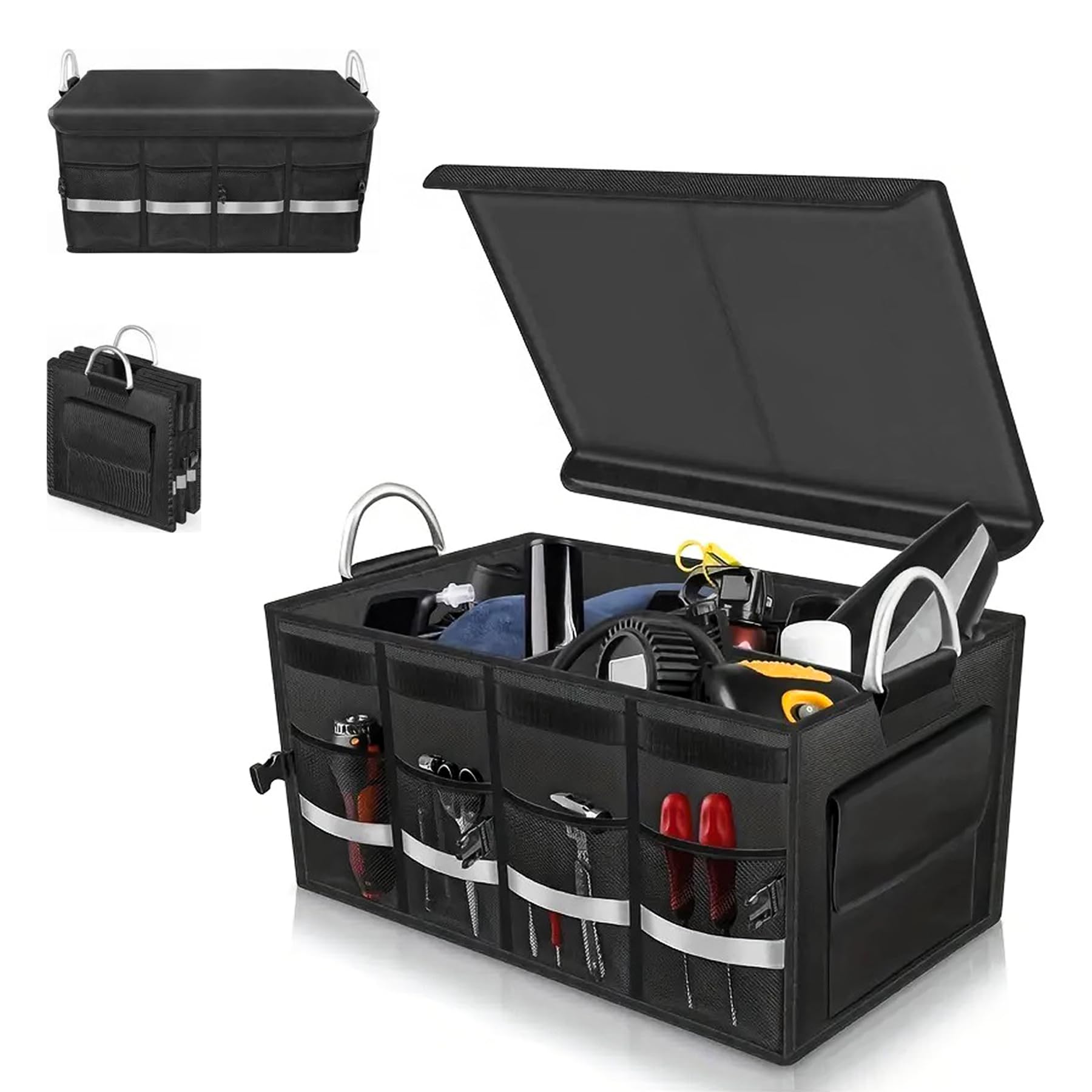 Amazon.co.jp: WAIZY 車用収納ボックス 車用 収納ケース (黒, 60*35
