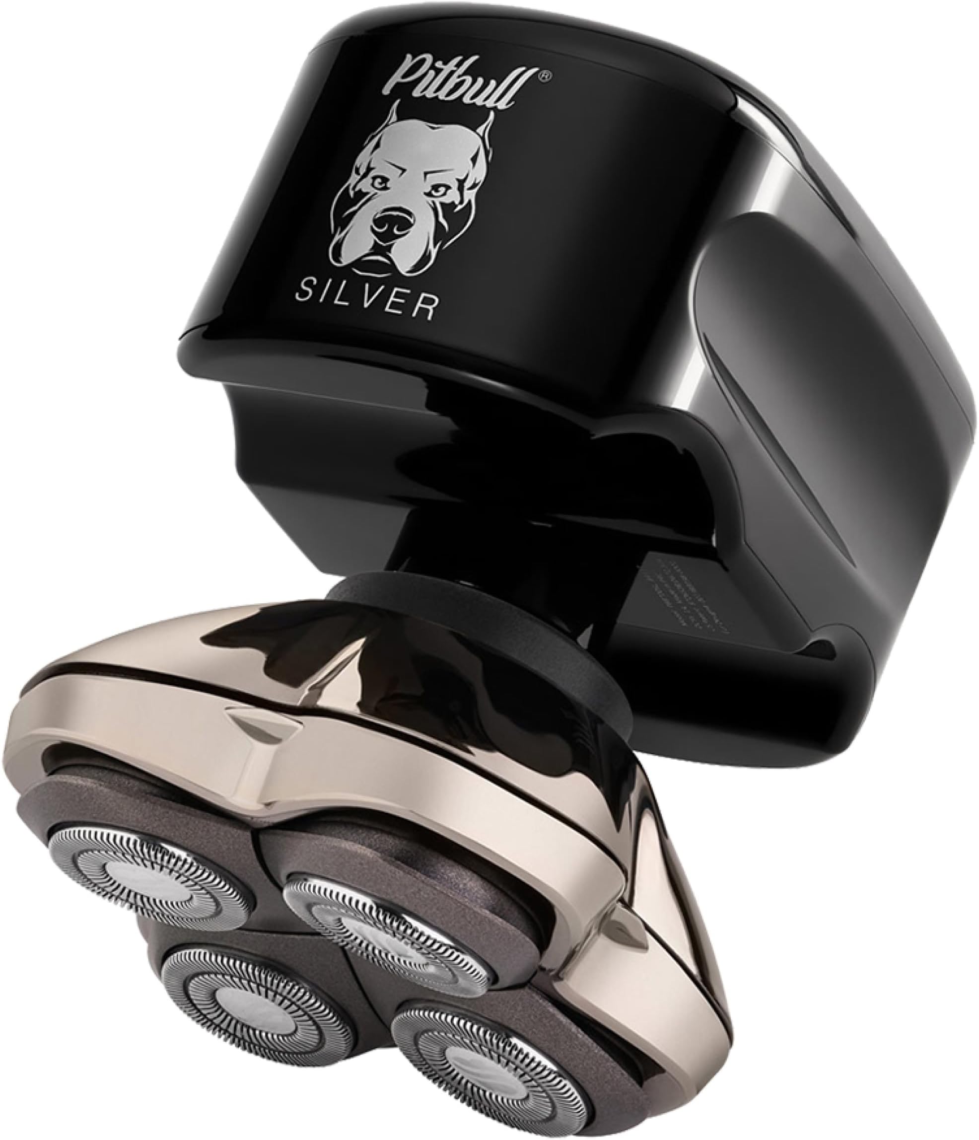 Skull Shaver Pitbull Silver PRO SX5 โ Head & Face Shaver for Bald Men | Cordless Wet/Dry Rotary Razor