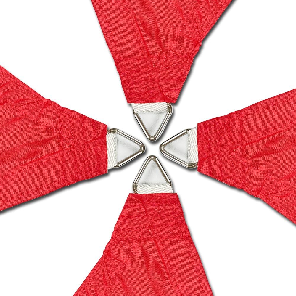 Alion Home 9.5' x 15' Rectangle PU Waterproof Woven Sun Shade Sail (1, Tomato Red)