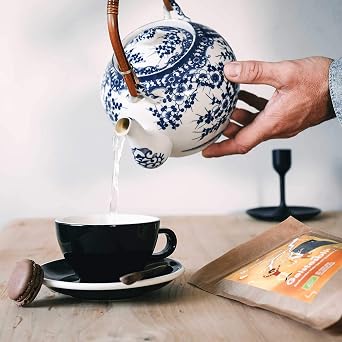 teegeschwister Denkpause Organic Tea Natural Mate Tea with Guarana & Ginger Perfect for Learning & Studying Energy through Natural Caffeine Gift Idea for Students & Students 100 g