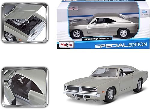 Miniatura 7 de Maisto Vehículo fundido a presión Dodge Charger R/T de 1969 a escala 1:25 (los colores pueden variar)