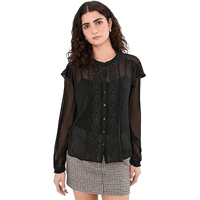 Sanctuary Nostalgia Embroidered Blouse black