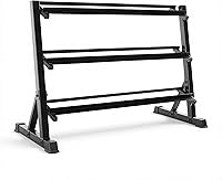 CAP Barbell Dumbbell Rack: Heavy-Duty 1000lb Capacity 3-Tier Storage for 5-75lb Dumbbells, Angled Shelves