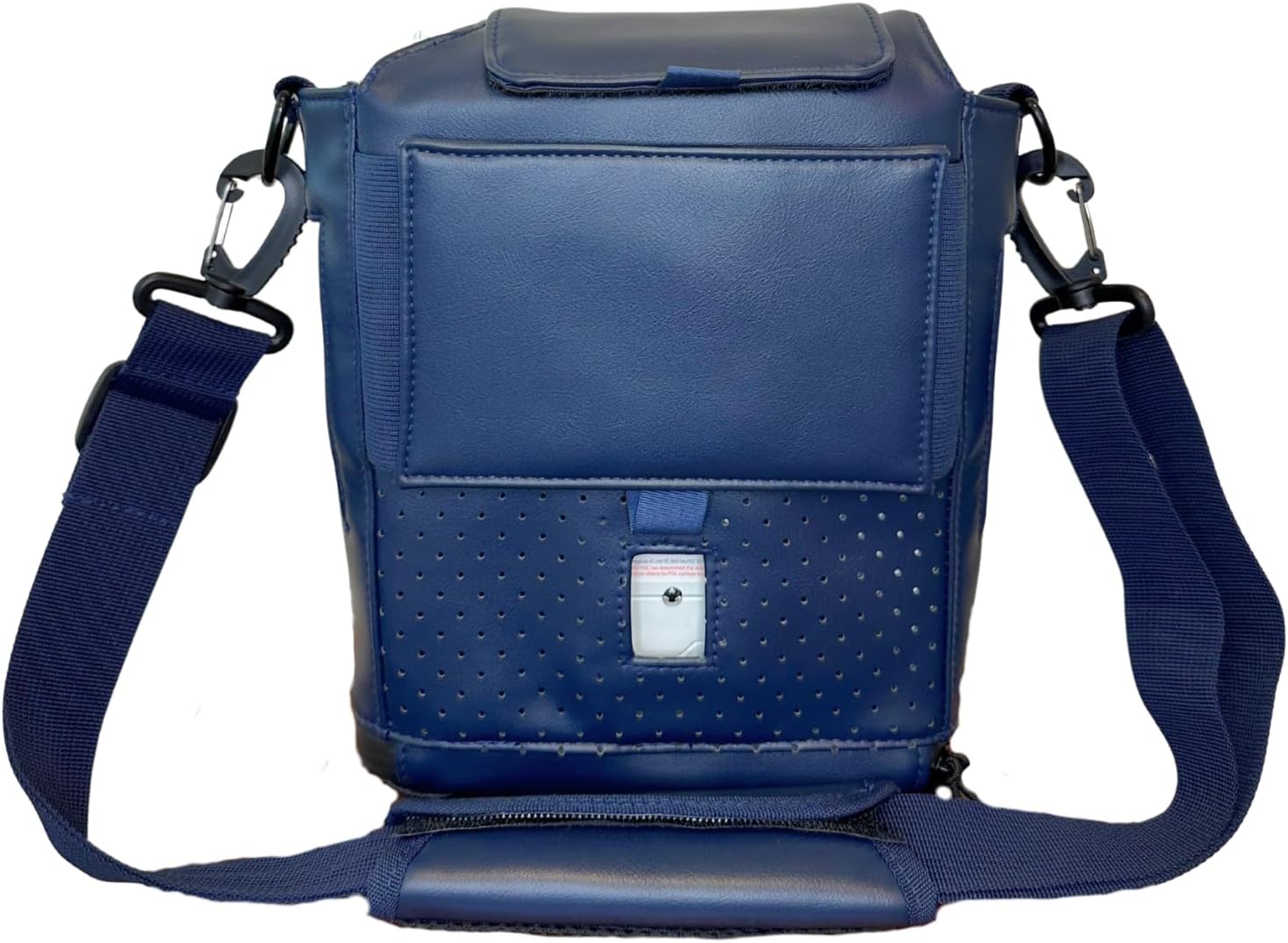 Lamed Leather Shoulder Bag for Inogen One G5 & Rove 6 - Case Fits Single & Double Battery - NAVY