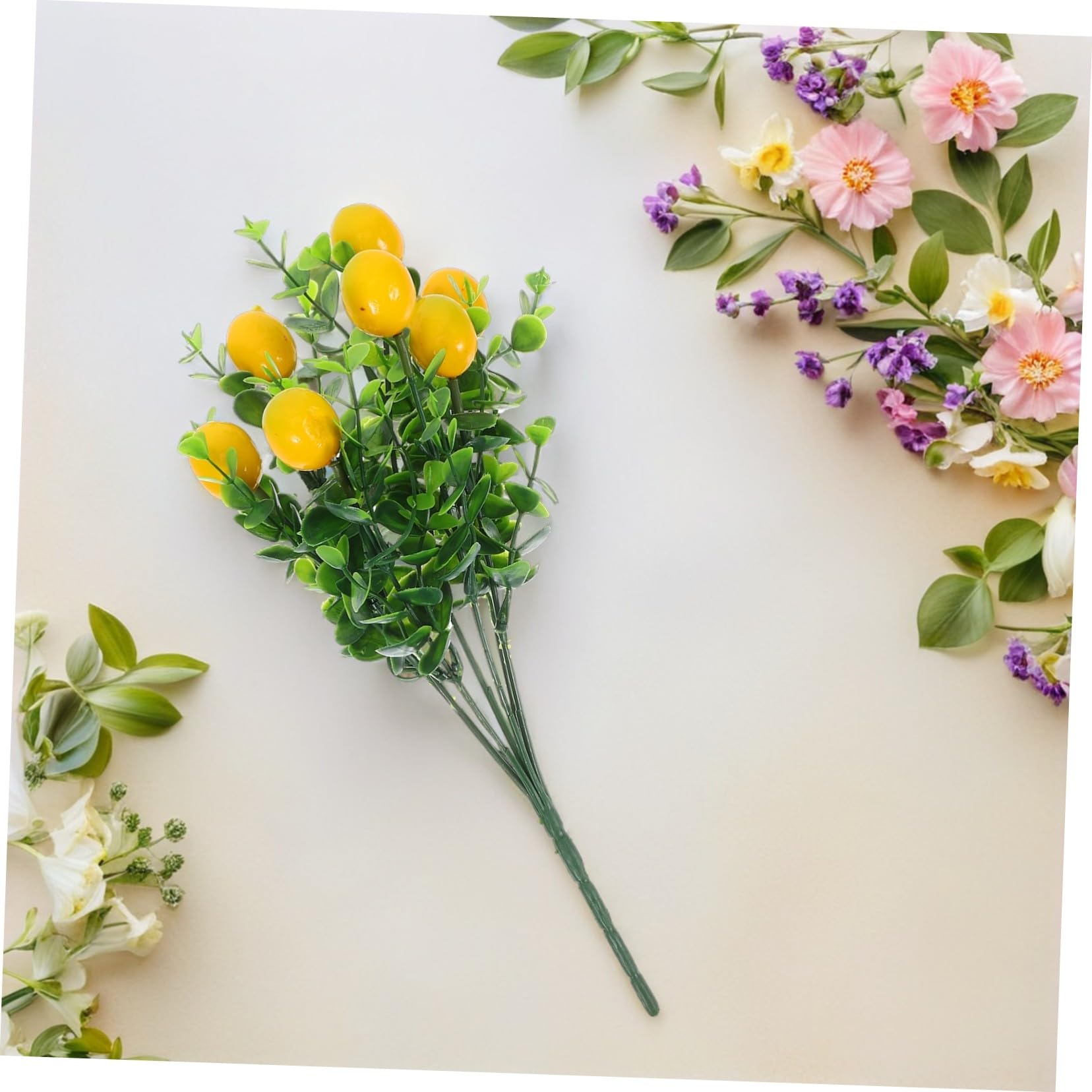 STOBAZA 8 Pezzi Eucalipto con Bouquet Artificiale Verde Realistico Decorativi Manutenzione per Fotografia