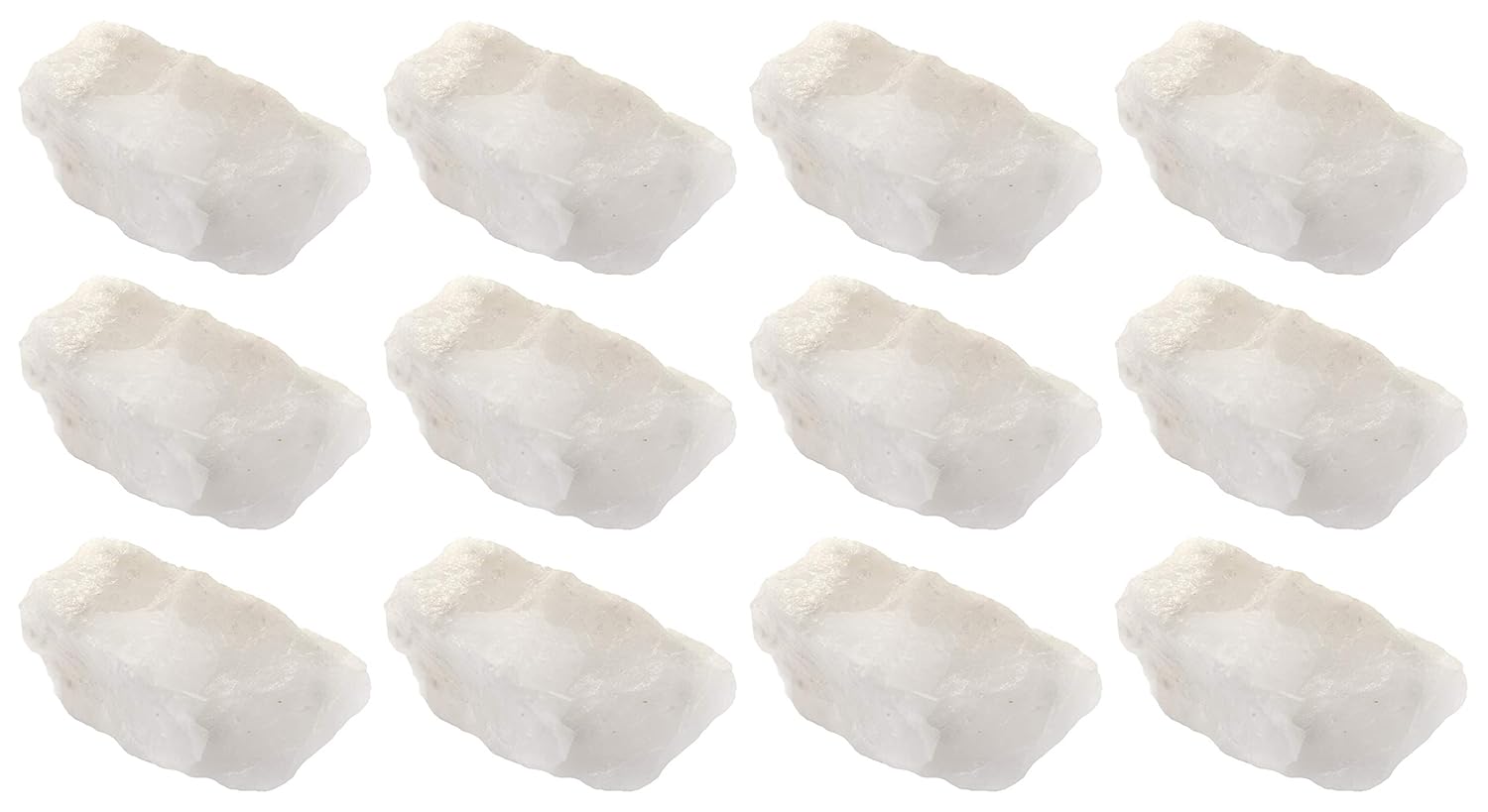 EISCO 12PK Raw Milky Quartz, Mineral Specimen - Approx. 1"- Geologist Selected & Hand Processed - Great for Science Classrooms