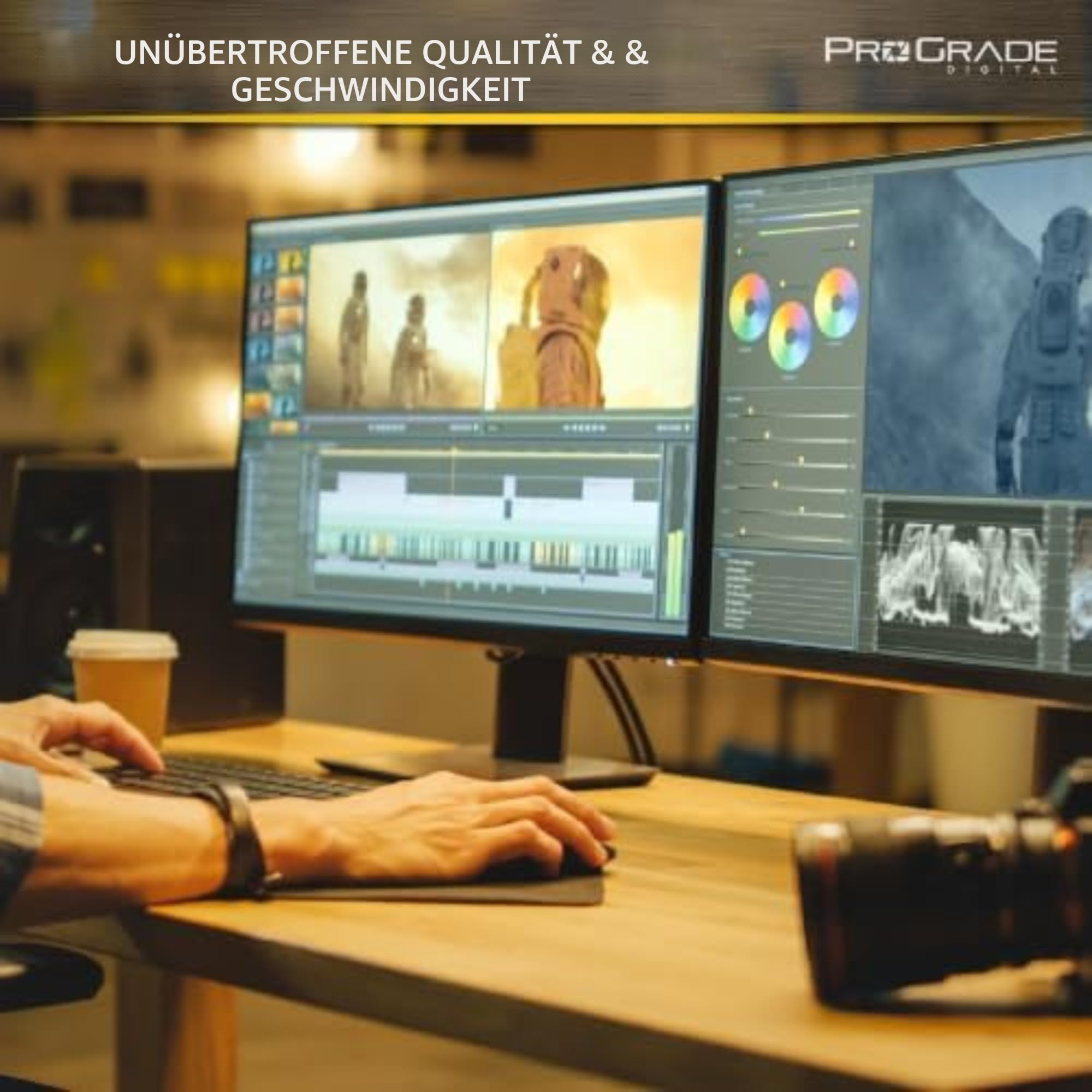 ProGrade Digital CFexpress 4.0 Typ B Speicherkarte für Kameras, optimiert für Express-Übertragung von Dateien und großen Speicher, 512 GB Gold-Serie