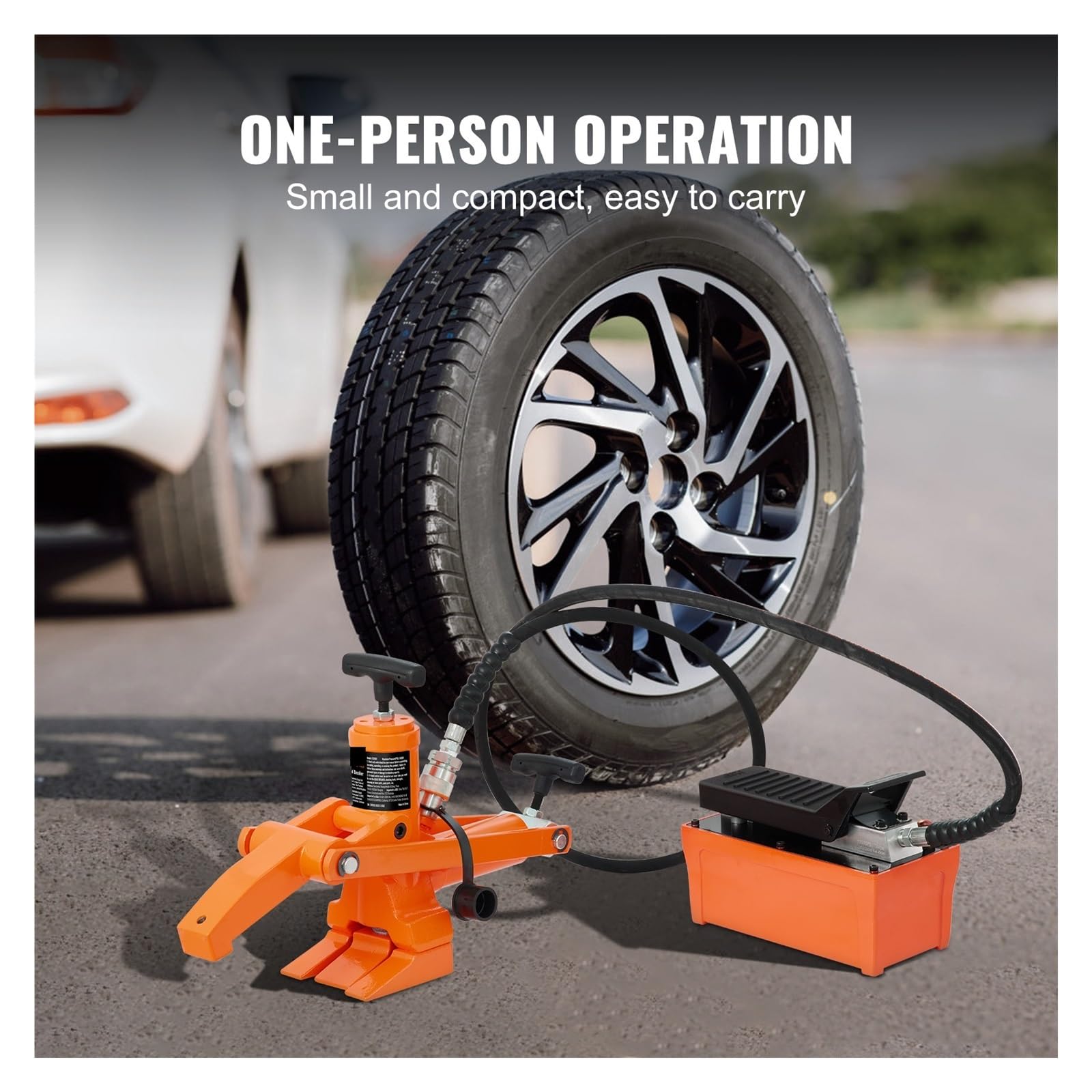 Hydrauliczny łamacz koralików 10000 PSI opon z metalową pompką nożną Wytrzymałe narzędzie do łamania stalowych ciężarówek ATV Do samodzielnego montażu