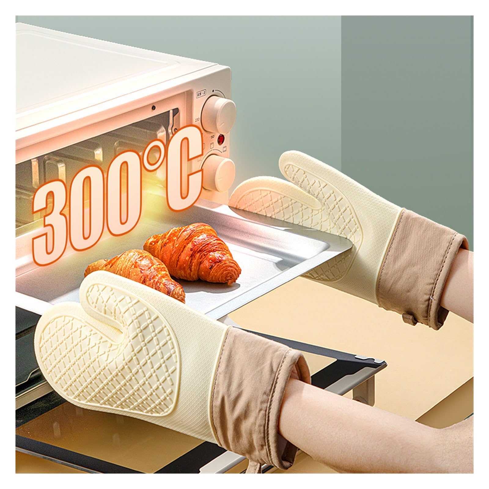 1 Paire De Gants Isolants Anti-brûlure pour Cuisine