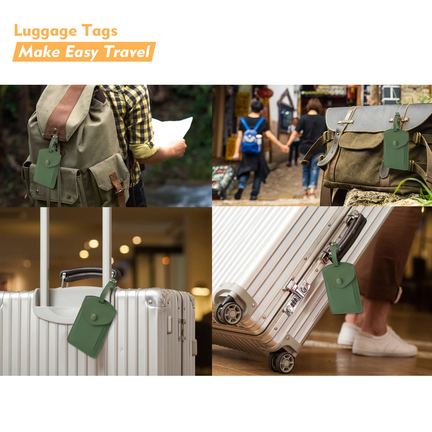 Lot De 3 étiquettes De Bagage En Cuir Avec étiquette D'adresse, étiquettes De Bagage, Porte-bagages, étiquettes D'adresse, De Voyage En Avion, Pour Valises, Sacs à Main, Noires, Blanches Et Roses