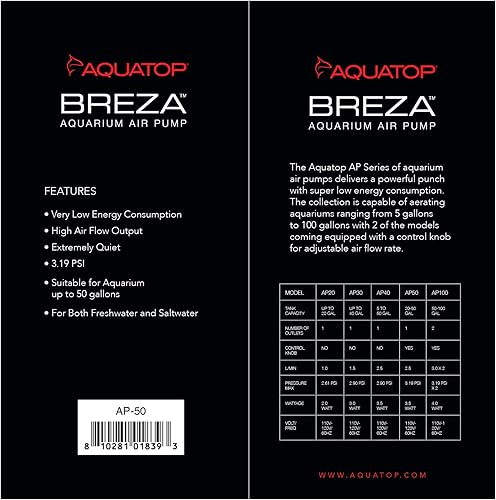 Miniatura 4 de Aquatop Bomba de aire para acuario Breza