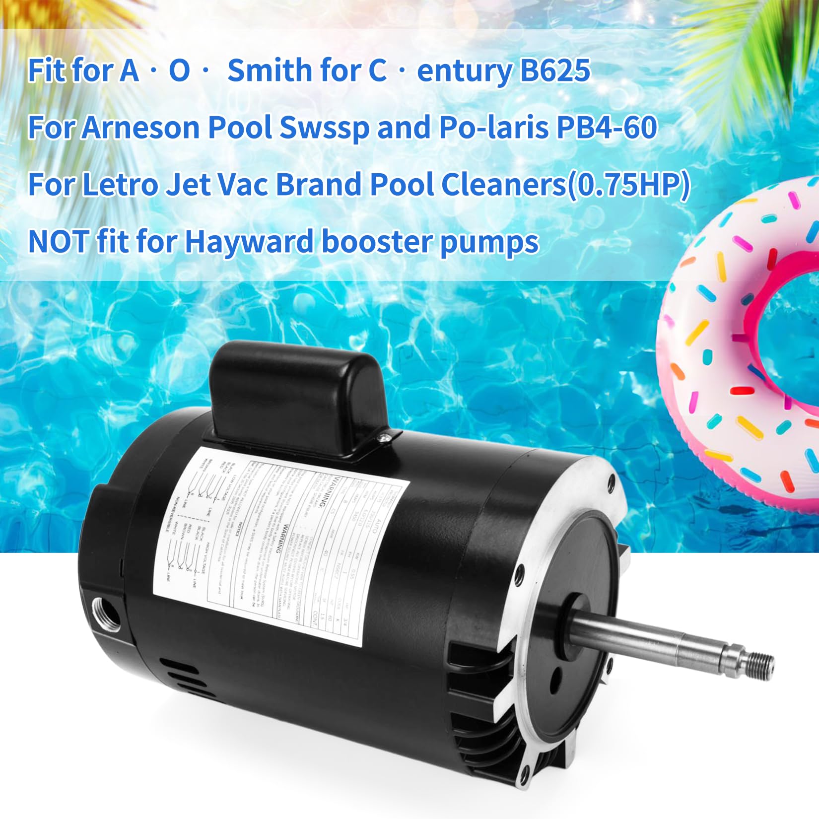 Motor Para Bomba De Piscina PSLER 0,75HP | Compatível Com PB4-60 B625 | 230V