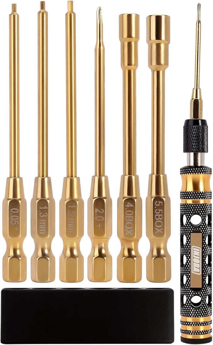 INJORA RC Tool Kit 6 in 1 Screwdriver Quick Change Allen Key Hexagon