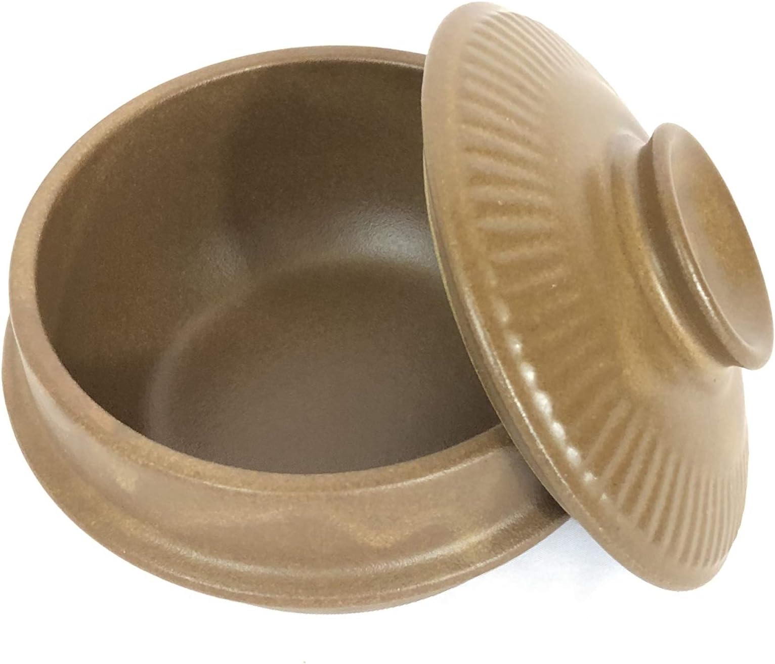 Premium Korean"Dolsot" Earthenware Bowl w/Lid - Small