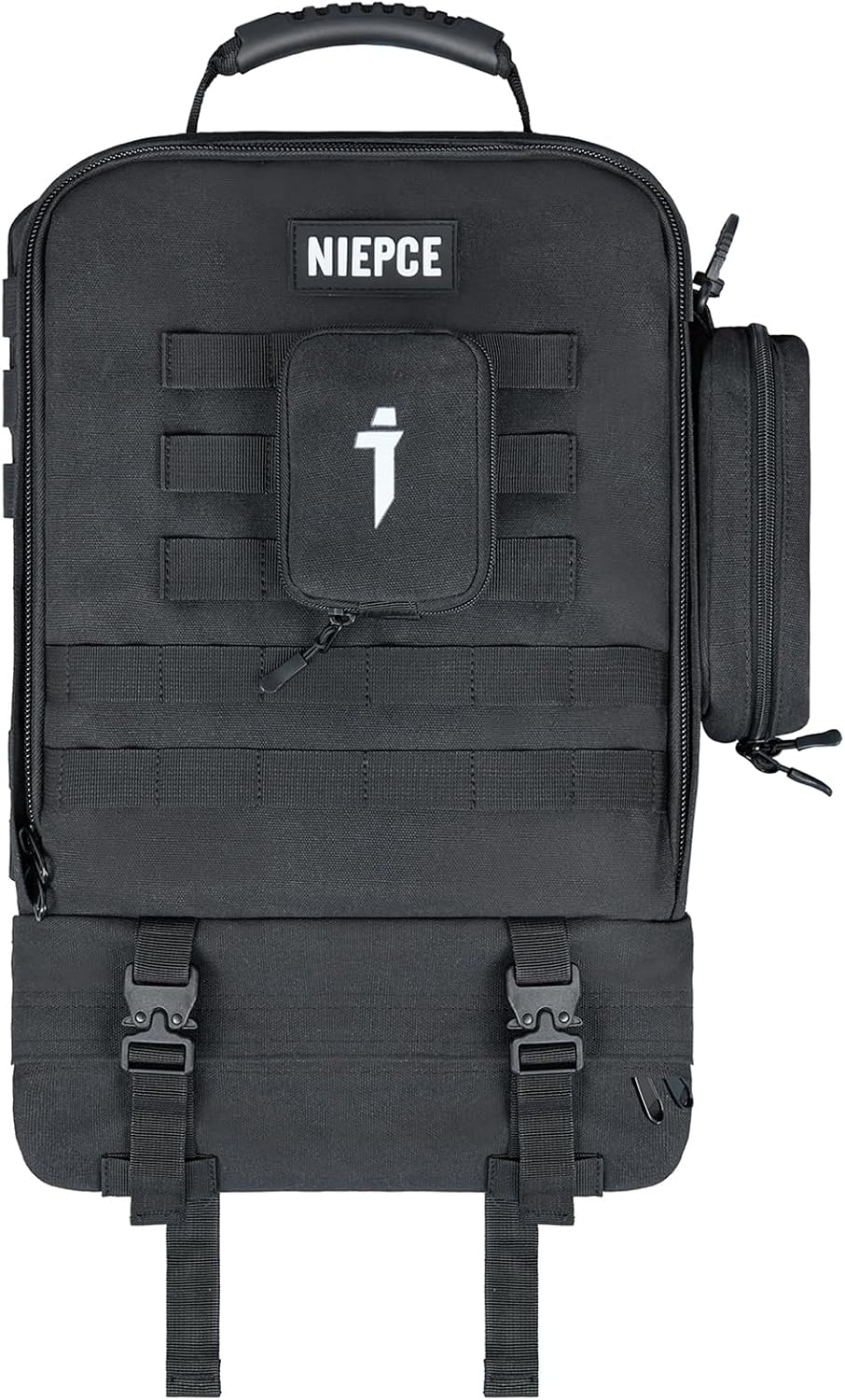 Niepce Inc Japanese Streetwear Techwear Travel Backpack for Men (Black)