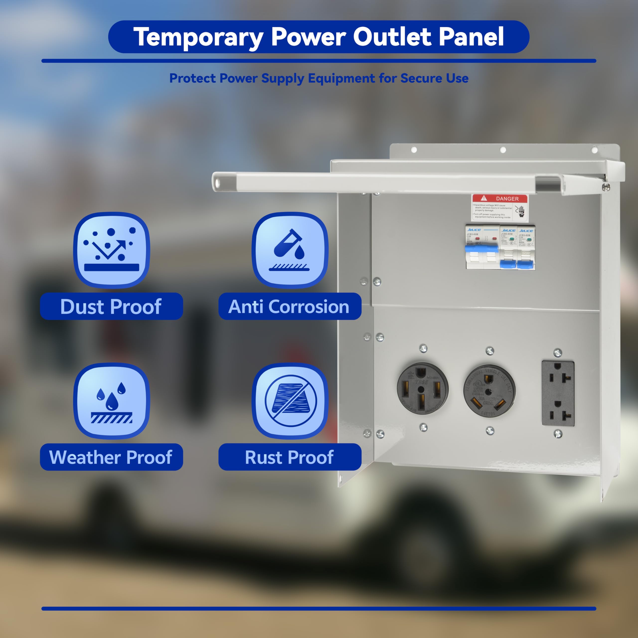 Posts For Rv Breaker Box Snapklik.com : Temporary Power Outlet Panel, Weatherproof RV Electrical ...