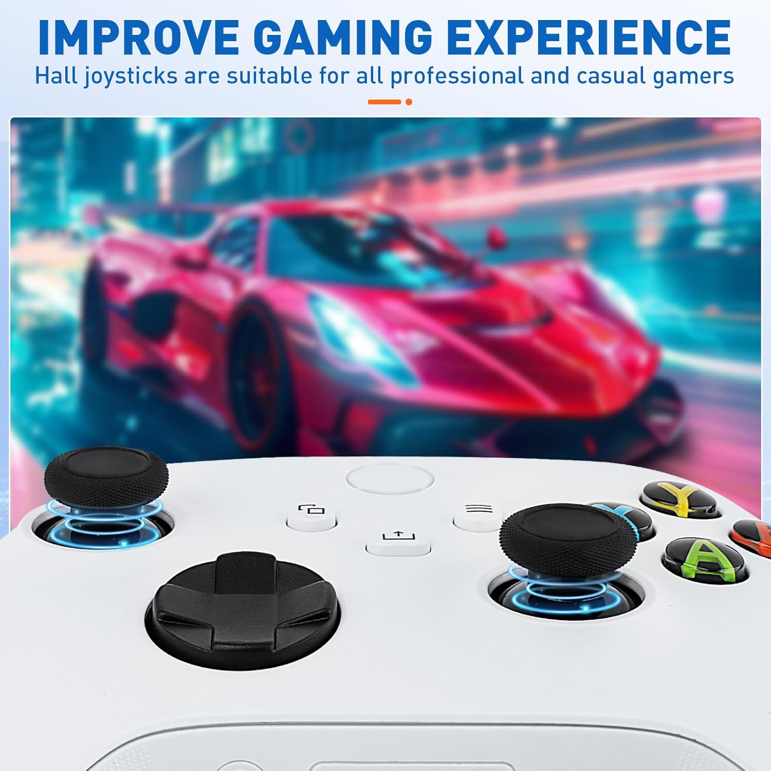 TOMSIN Joysticks Replacement for Xbox One/S and Series X/S Controller,4 Pack Hall Effect 3D Analog Sensor Joysticks Module with Caps for Xbox Controller - Image 7