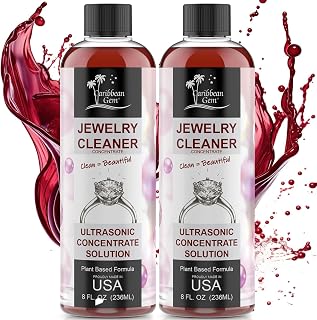 Ultrasonic Cleaner Solution Concentrate - Highly Concentrated All Purpose Cleaning Solution for All Ultrasonic Machines - USA Made Plant Based Eyeglass and Jewelry Cleaner, 8oz (2 Pack)