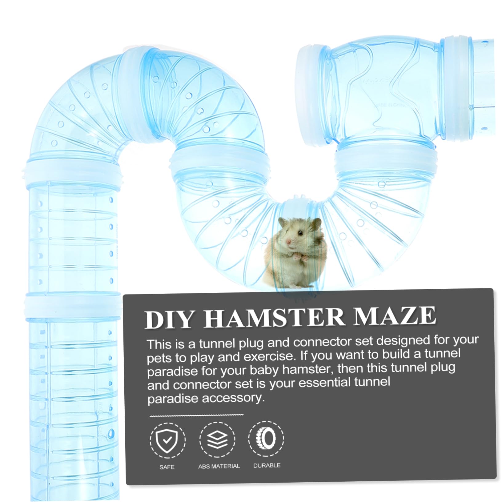 Hamsterkäfigröhre Externe Käfigstopfen 1 Satz Abs Stahl