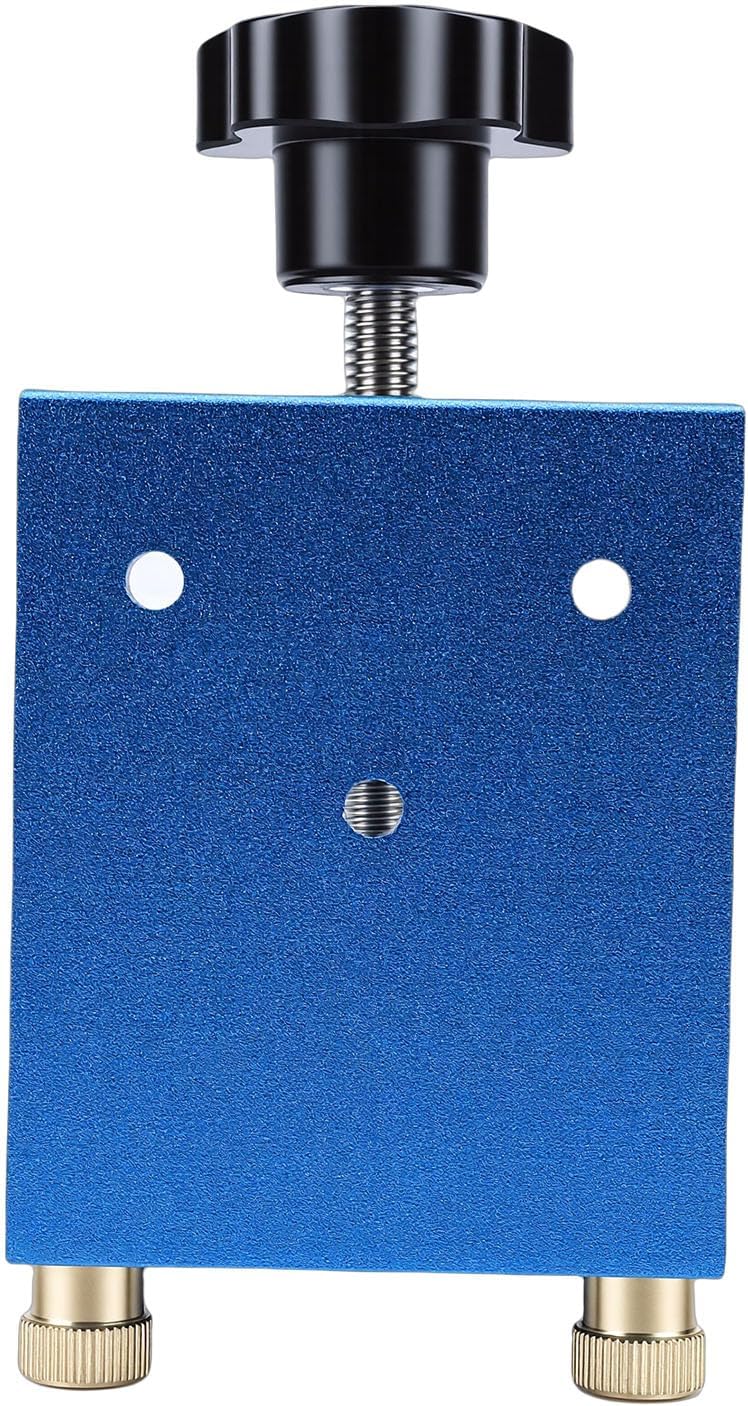 Eujgoov Pocket Hole Jig Kit, 15 Angled Drill Guide with Dual Scale Slider and 2 Ti Coated Step Drill Bits, for Cabinet Furniture Woodworking in Hardwood Softwood MDF 12mm to 45mm