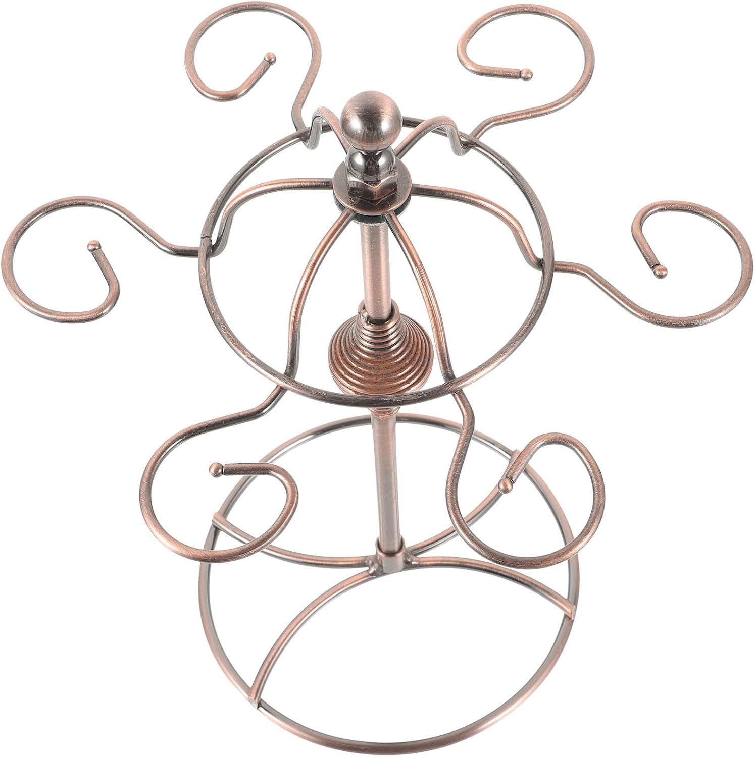 Ciieeo Vintage Goblet Holder Iron Metal Hanging Stemware Rack for Display