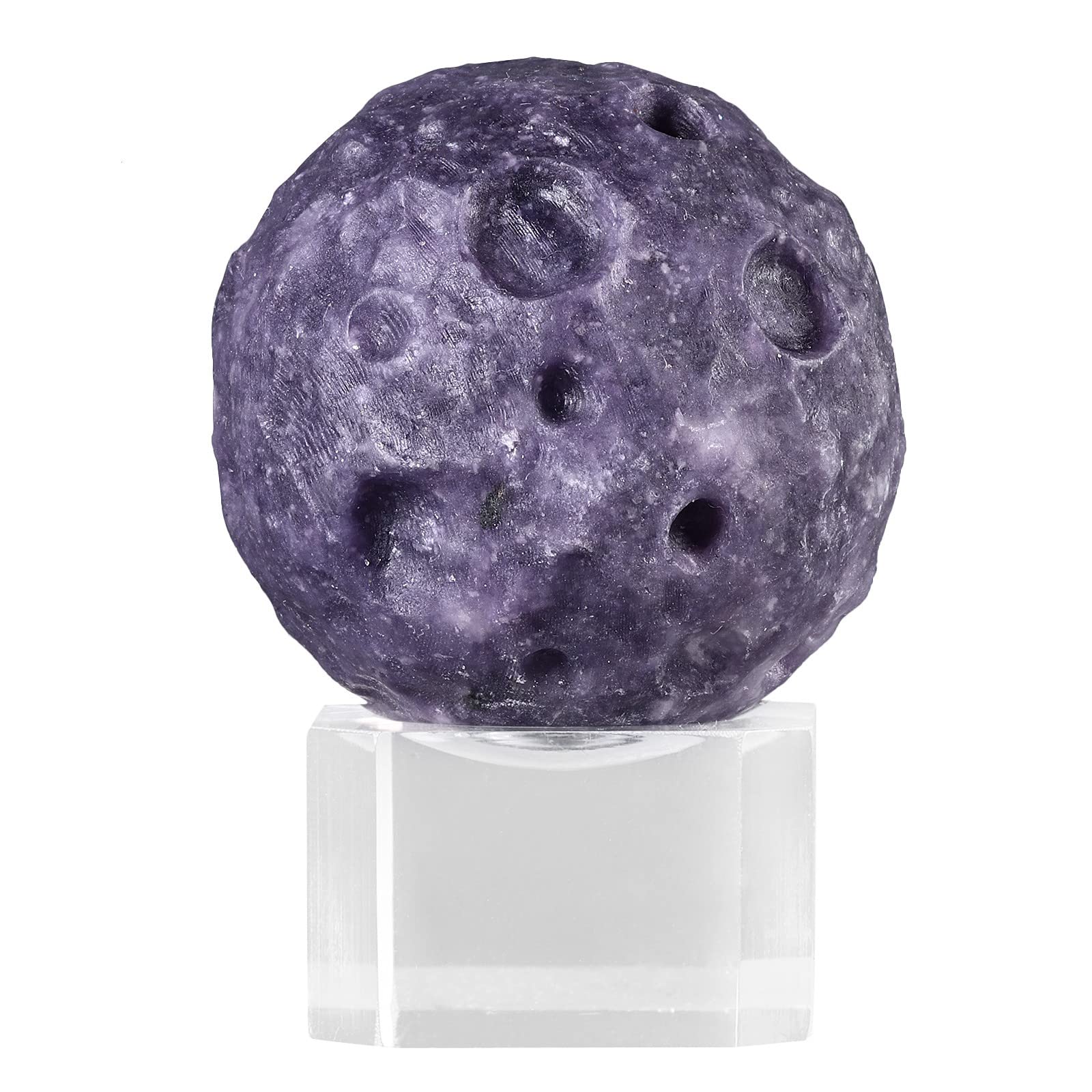 Sculpture boule de cristal Nupuyai en jaspe lilas, cadeau idéal de décoration
