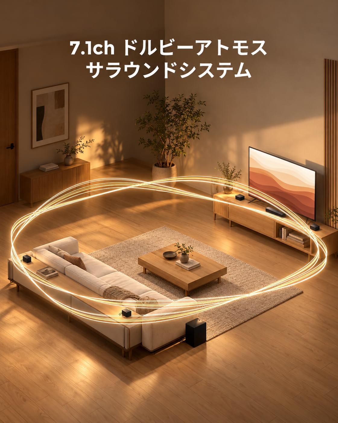 Amazon.co.jp: ULTIMEA 7.1ch Dolby Atmos サウンドバー ワイヤレス
