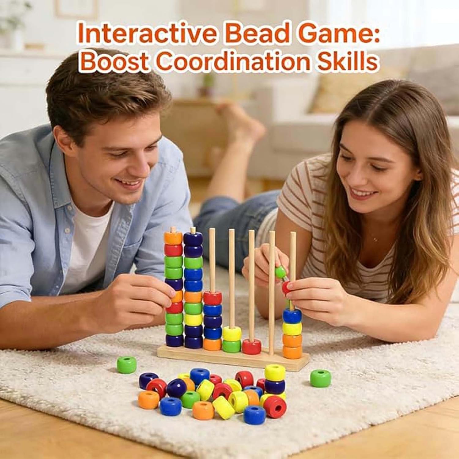 2026 Trendy Color Matching Stacking Puzzle Game - Fast Pattern Challenge Ring Stack Puzzle for 2 Players - Competitive Tabletop Brain Teaser for Family Game Night (2 Packs)