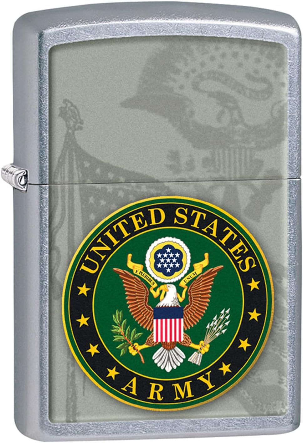 Custom Personalized ZIPPO Classic US Army Windproof Oil Lighter Engraving Christmas, Halloween & Valentines Day Gift (Brush Chrome)