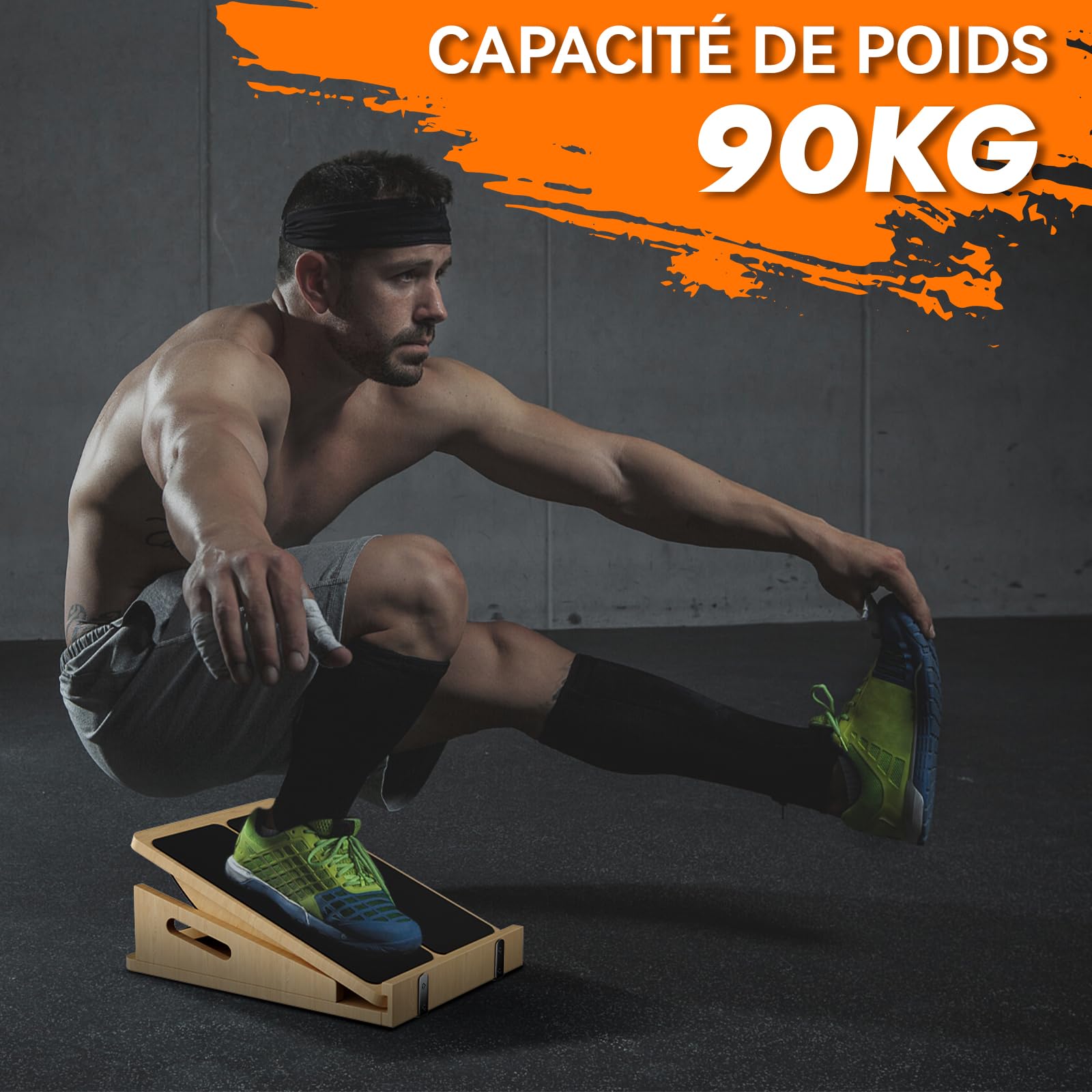 Tabla inclinada de madera 2 en 1 para estirar pantorrillas y equilibrar, tabla de equilibrio ajustable para estirar tobillos, tablas inclinadas de fisioterapia para rodillas, tobillos