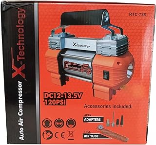 2 Piston Car Tire Inflator Powered by Lighter or Battery 12V