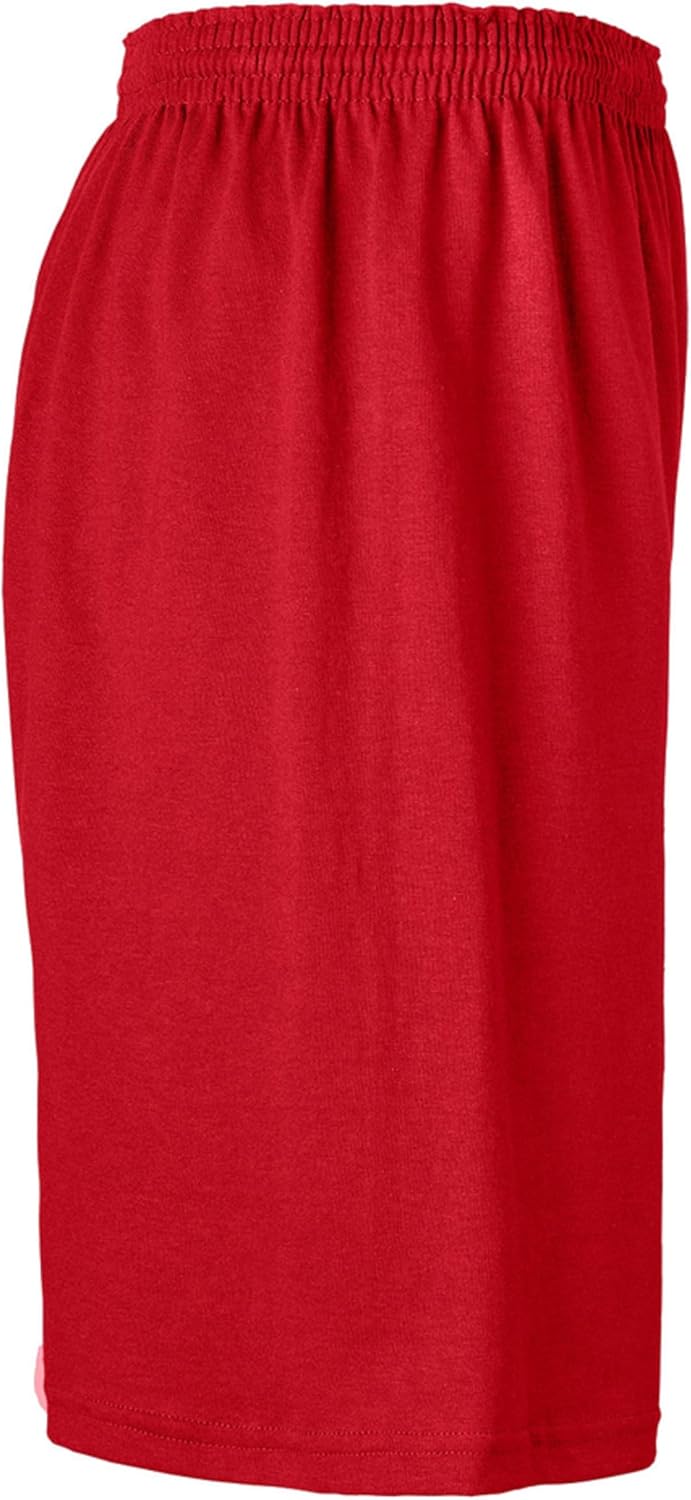 Soffe Mens Heavyweight Drawstring Jersey Shorts, 6" Inseam, Cotton/Poly Blend - Image 3