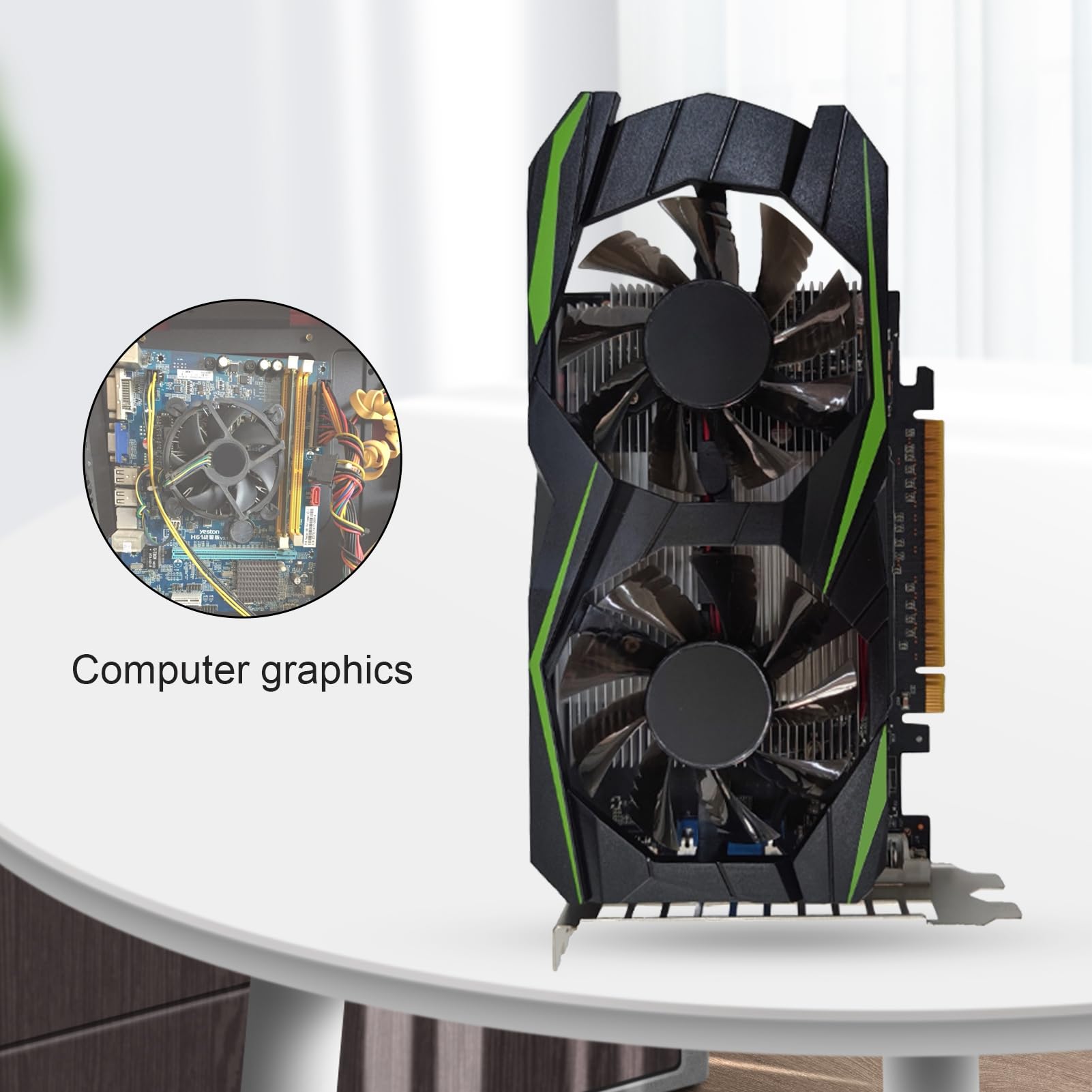 GTX1050TI karta graficzna niezależne szybkie rozpraszanie ciepła wielointerfejsowe 4 GB przepływające powietrze karty graficzne PC do biura czarna