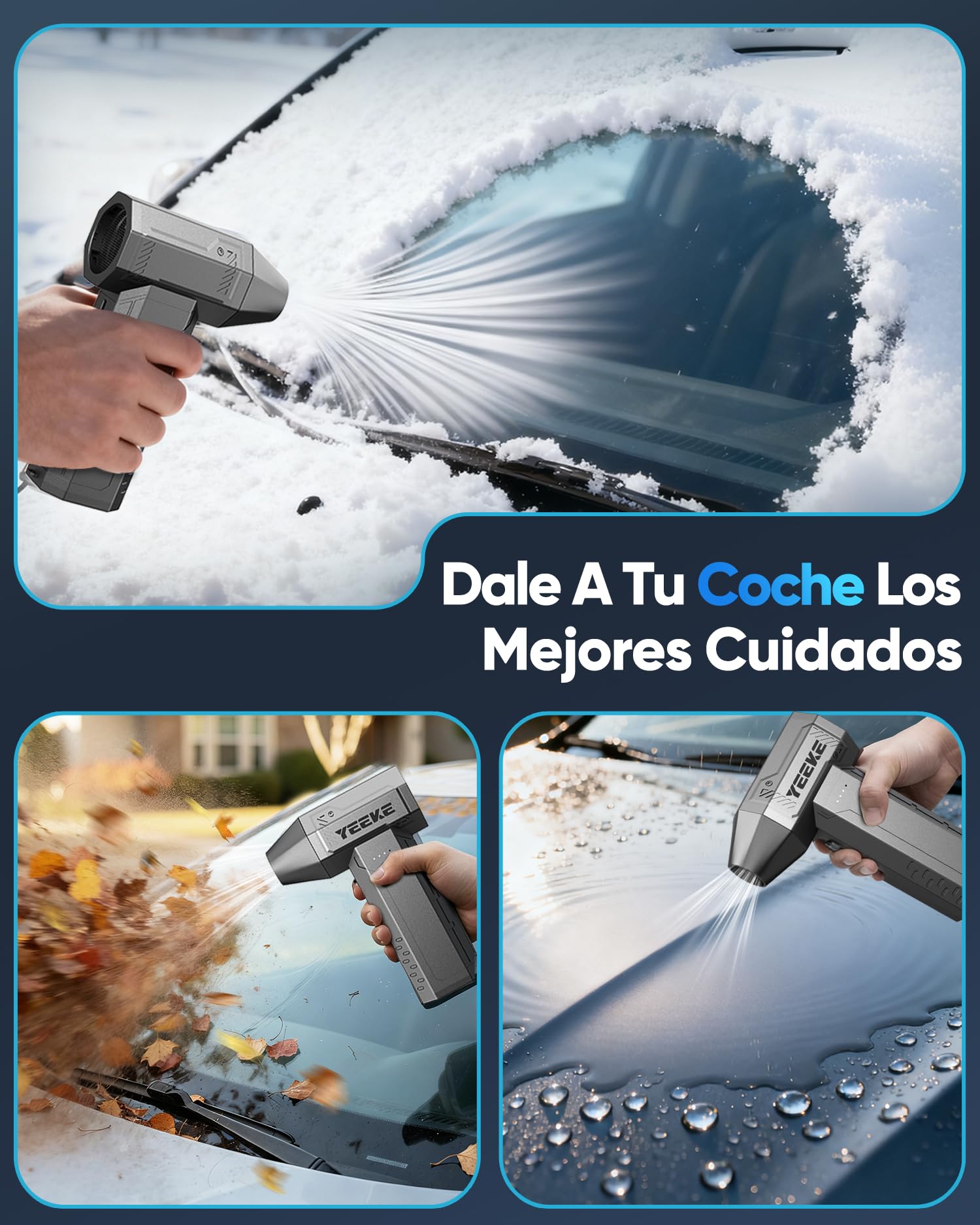 Soplador de Aire Potente, Aire Comprimido Limpieza PC 180000RPM, Mini Soplador Aire 10000 mAh Con Carga Rápida | 4 Velocidades | LED, Ideal para Limpiar Ordenadores de Juegos, Teclados y Coches