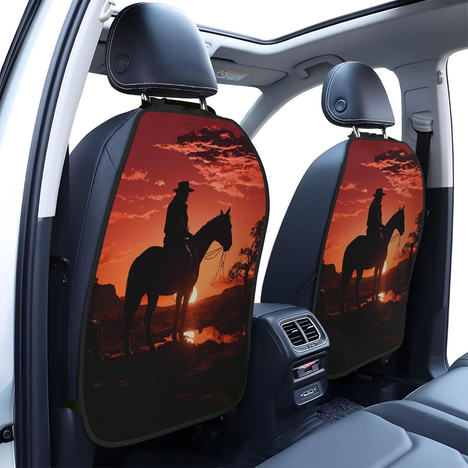2 Pack Kick Mat Back Seat Protector Car Back Seat Cover For Kids Feet image 3