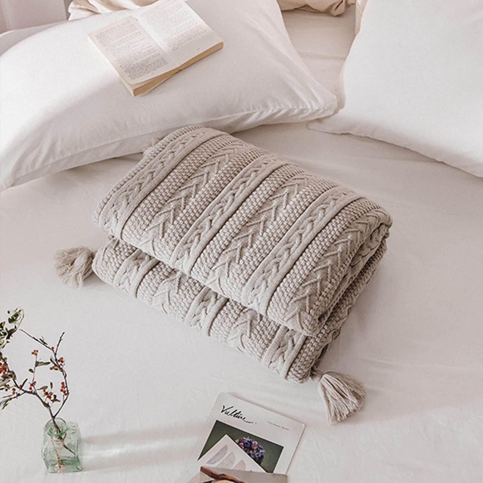 Coral Fleece Knitted Blanket Hogar Dormitorio Sofá Manta Manta Oficina Aire Acondicionado Edredón Polar Fleece Manténgase Abrigado y Cómodo en Otoño e Invierno