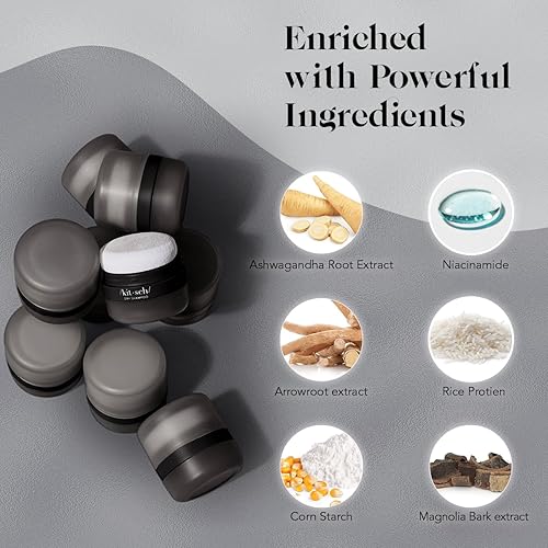 Miniatura 3 de Kitsch Champú seco para mujeres | Polvo de textura para hombres – Polvo voluminizador de cabello oscuro, sin perfume, orgánico, sin yeso blanco, sin