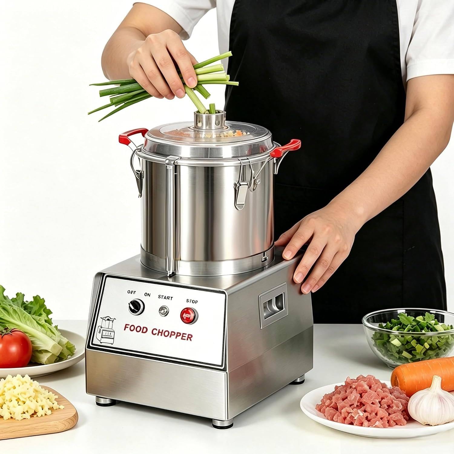 WYBYYDS Commercial Food Processor 1800W 10L