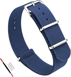 WOUKUP Nylon Watch Straps for Men 16mm 18mm 19mm 20mm 21mm 22mm 24mm Band