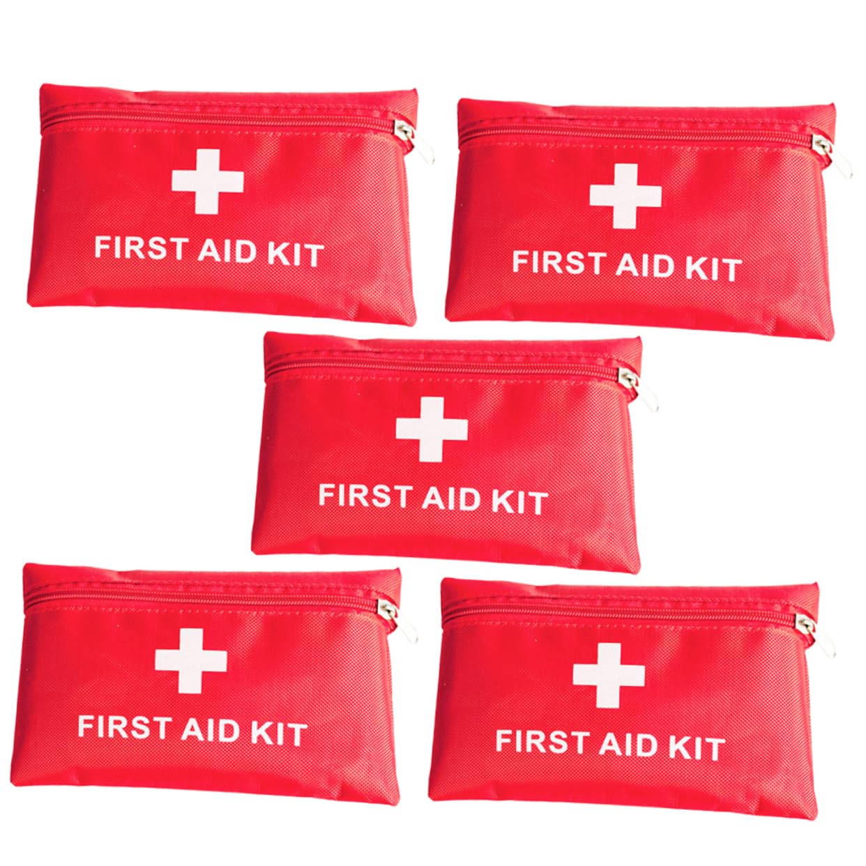 TOVINANNA Red 420d Oxford Pouch 5pcs Set Sturdy and Tear-Resistant for Outdoor Activities