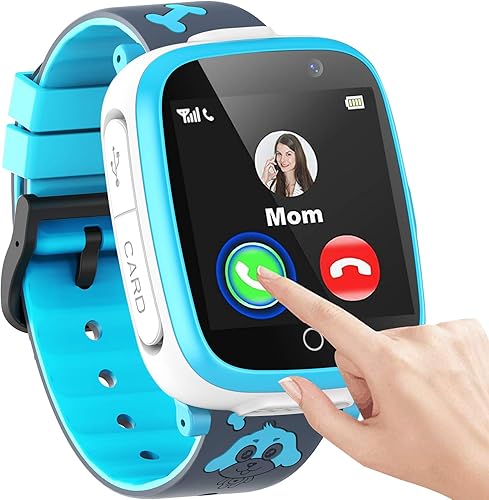 Reloj inteligente para niños y niñas, reloj inteligente con pantalla táctil de 1.54 pulgadas para niños con llamada SOS 2 juegos de cámara, video,