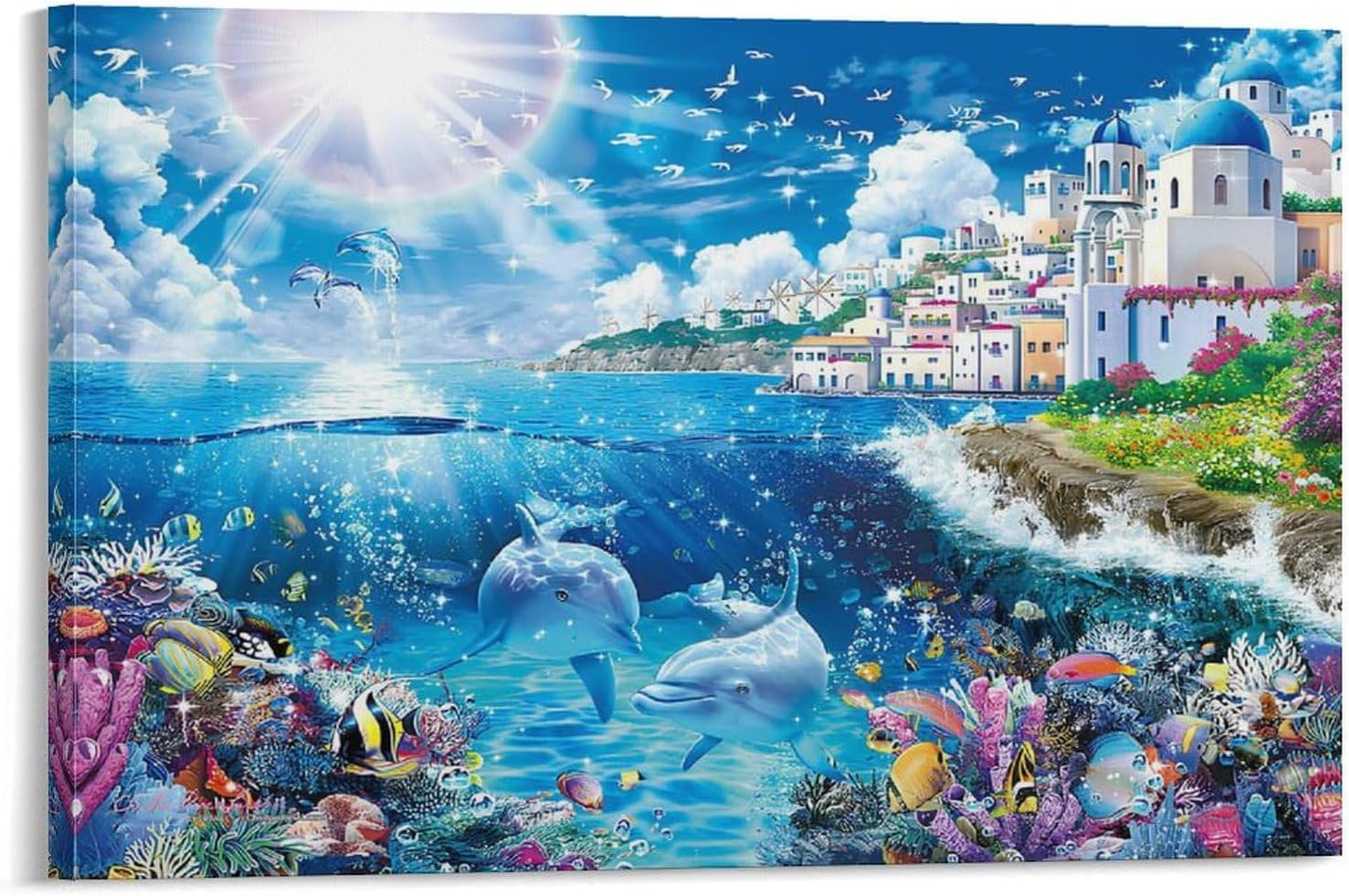 油絵 油彩 油彩画 絵 絵画【満月の海 】F4号の通販 by アート