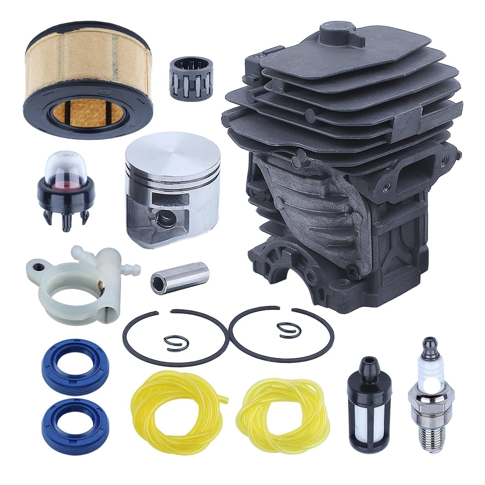 Kit de Filtro de Aire y Aceite for pistón de Cilindro de 44 mm for Motosierra MS251. Reemplazo OEM for 1143 020 1207, 1143-020-1207.