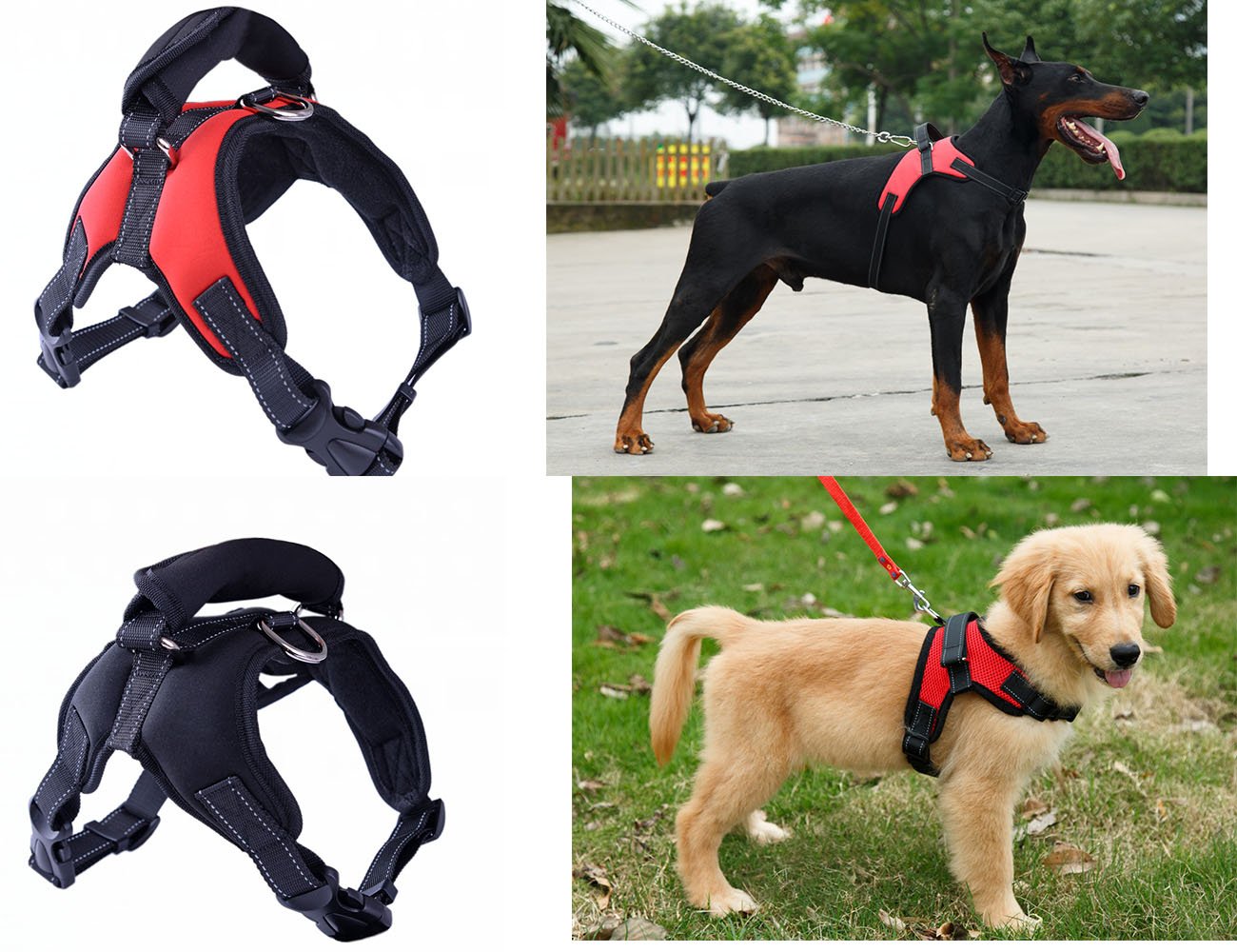 dog harness with grab handle